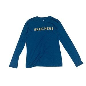 Skechers Teal Long Sleeve Shirt with Gold Logo